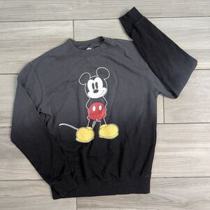 Disney Black to Gray Ombre Mickey Mouse Front/Back Sweatshirt